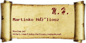 Martinko Héliosz névjegykártya